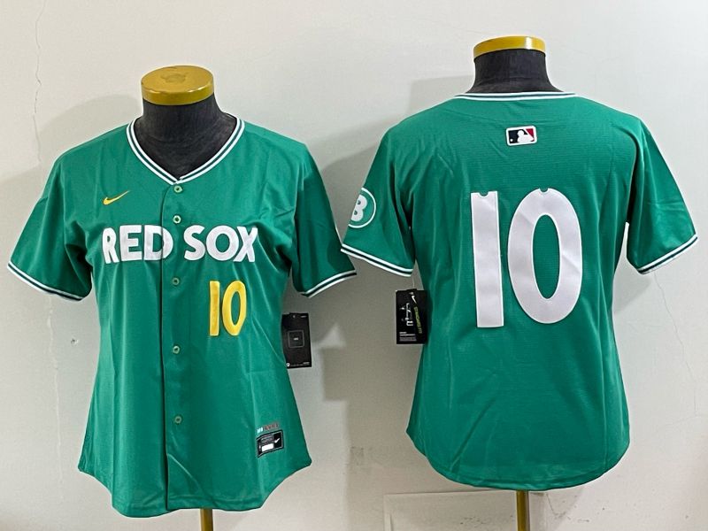Youth 2025 Boston Red Sox #10 No Name Drak Green Joint Name Nike MLB Jersey 05
